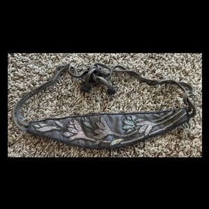 Vintage CHRISTIAN DIOR "CEINTURES" Beaded Designer Sash Cummerbund Tie Belt